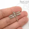 Подвески стрекозы 22 мм (родий)