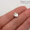 Подвеска сердечко 8 мм (родий)