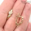 Швензы английский замок с фианитами 18 мм (золото)