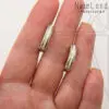 Швензы конго круглые с белой эмалью 20 мм (родий)